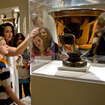 visitors looking at art at Emory University's Michael C. Carlos museum