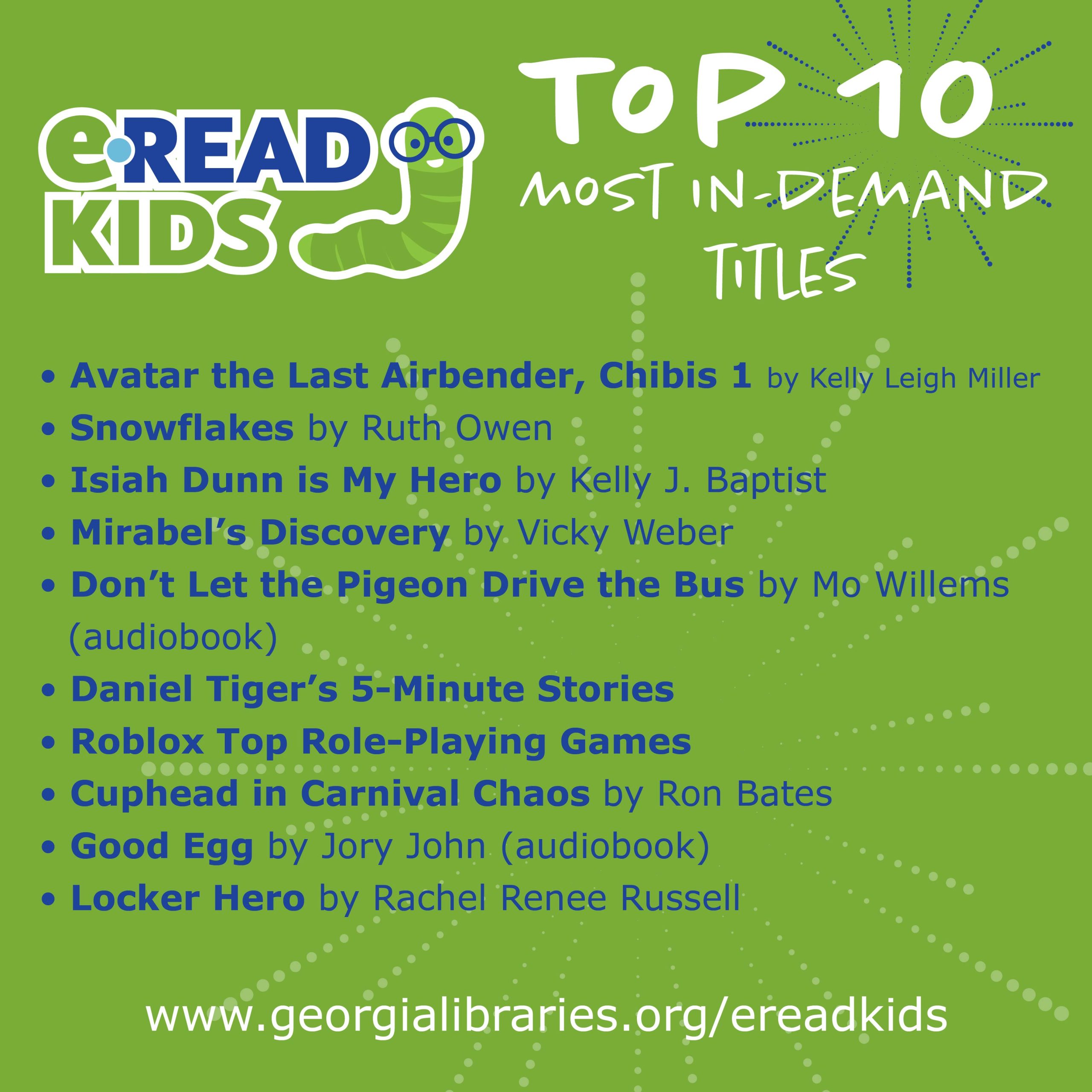 eread kids most popular titles and audiobooks